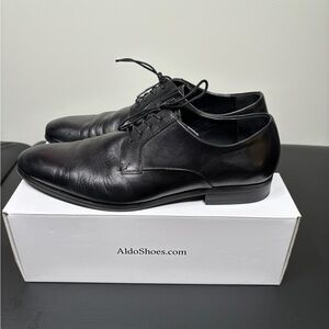 Size 11 Black Leather Dress Shoes (Aldo)